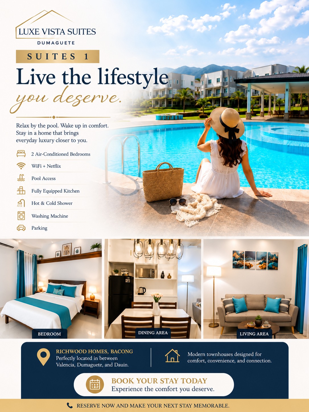 Luxe Vista Suite 1 in Richwood Homes, Bacong