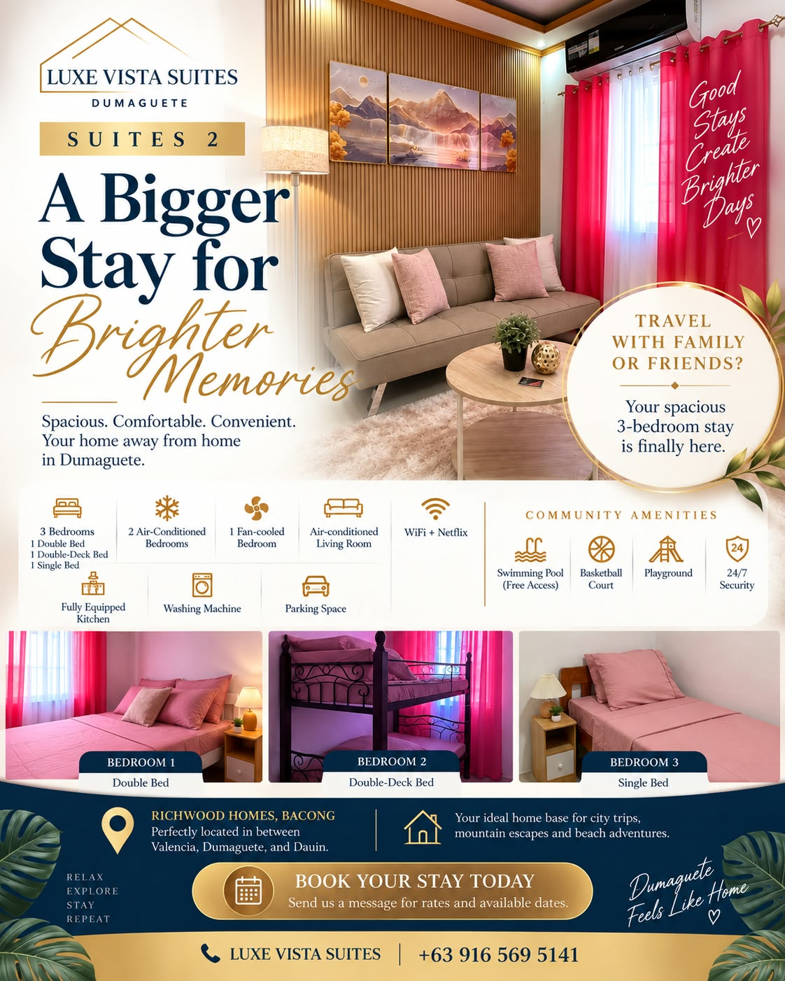 Luxe Vista Suite 2 in Richwood Homes, Bacong