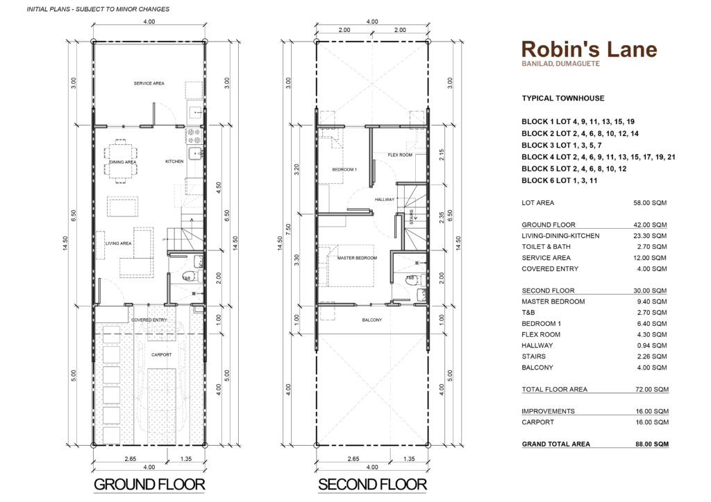 Townhouse floor plan